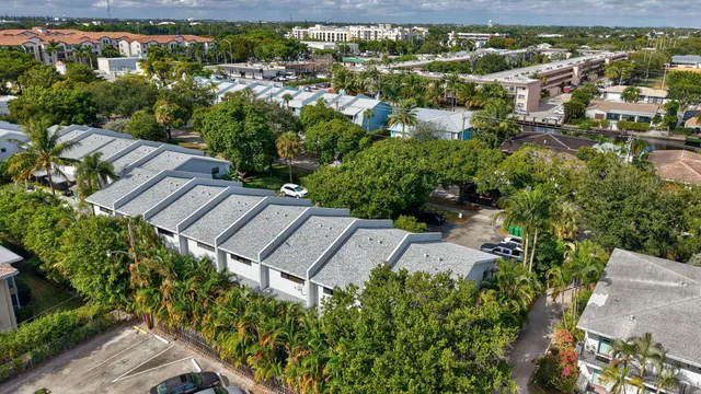 an aerial view of multiple house