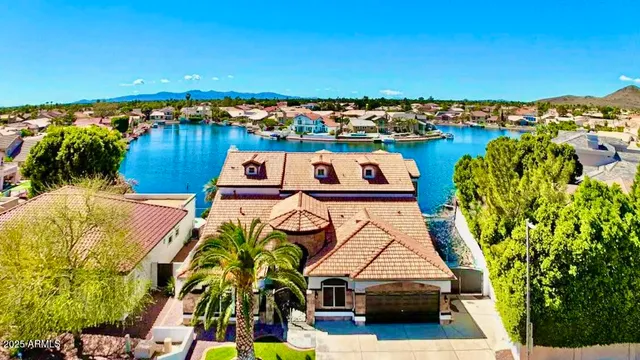 an aerial view of a city
