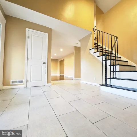 a view of an entryway with a house