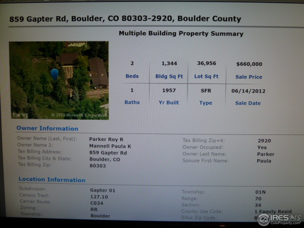 841 Gapter Road Boulder, CO 80303 - Photo 24 of 25 sales comp next door