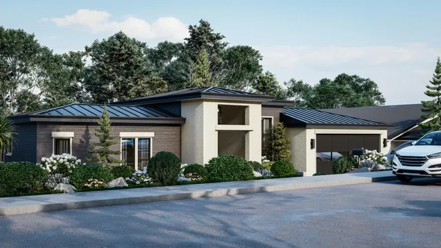 a house with a outdoor space