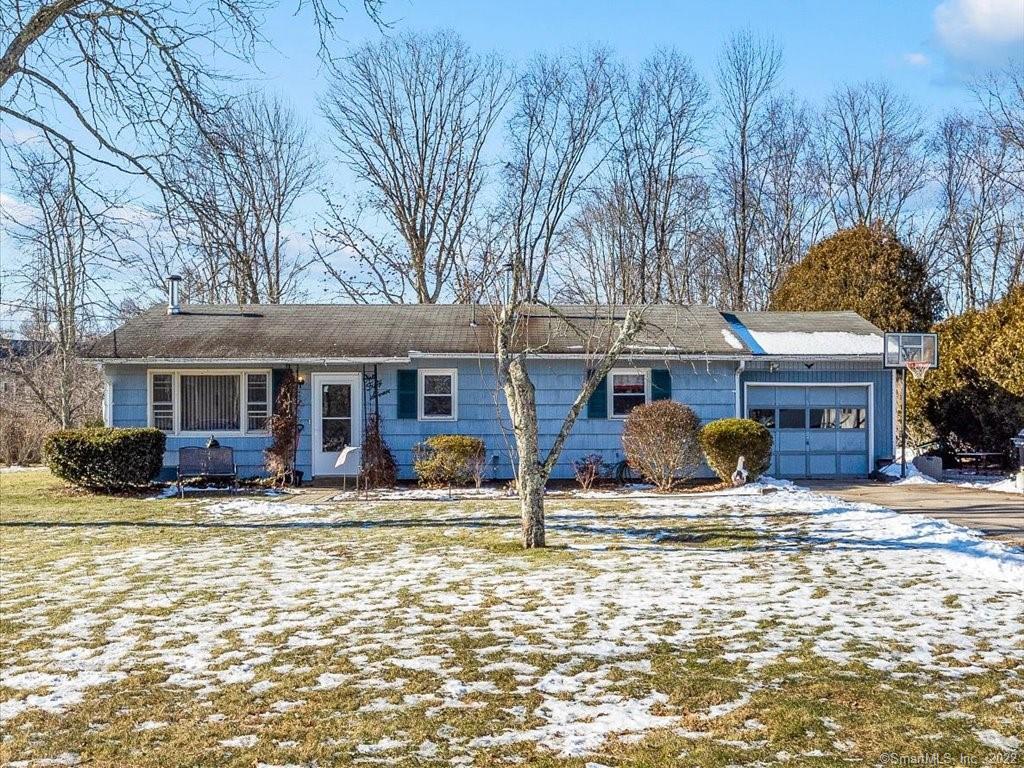 157 Kimball Road Lisbon, CT 06351 - Photo 1 of 1 a front view of a house with a yard outdoor seating and covered with trees
