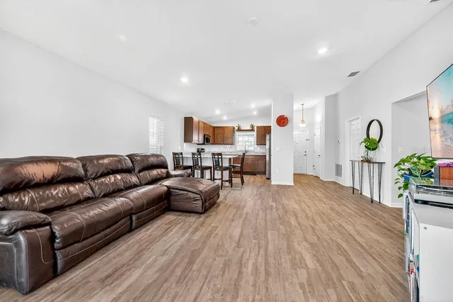 a bedroom with a bed and closet