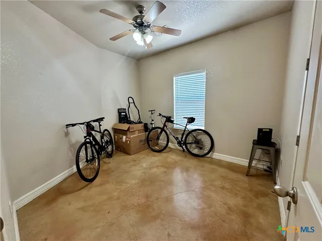 a view of an bike in a room