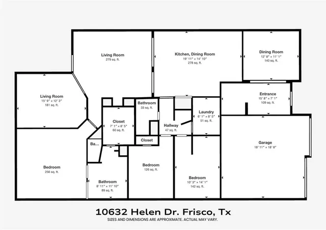 $2,800 | 10632 Helen Drive, Frisco, TX 75035