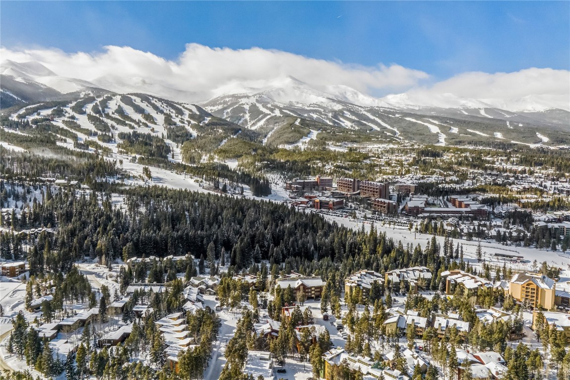800 Columbine Road, Unit 5 Breckenridge, CO 80424 - Photo 31 of 38 a view of a city with mountains in the background