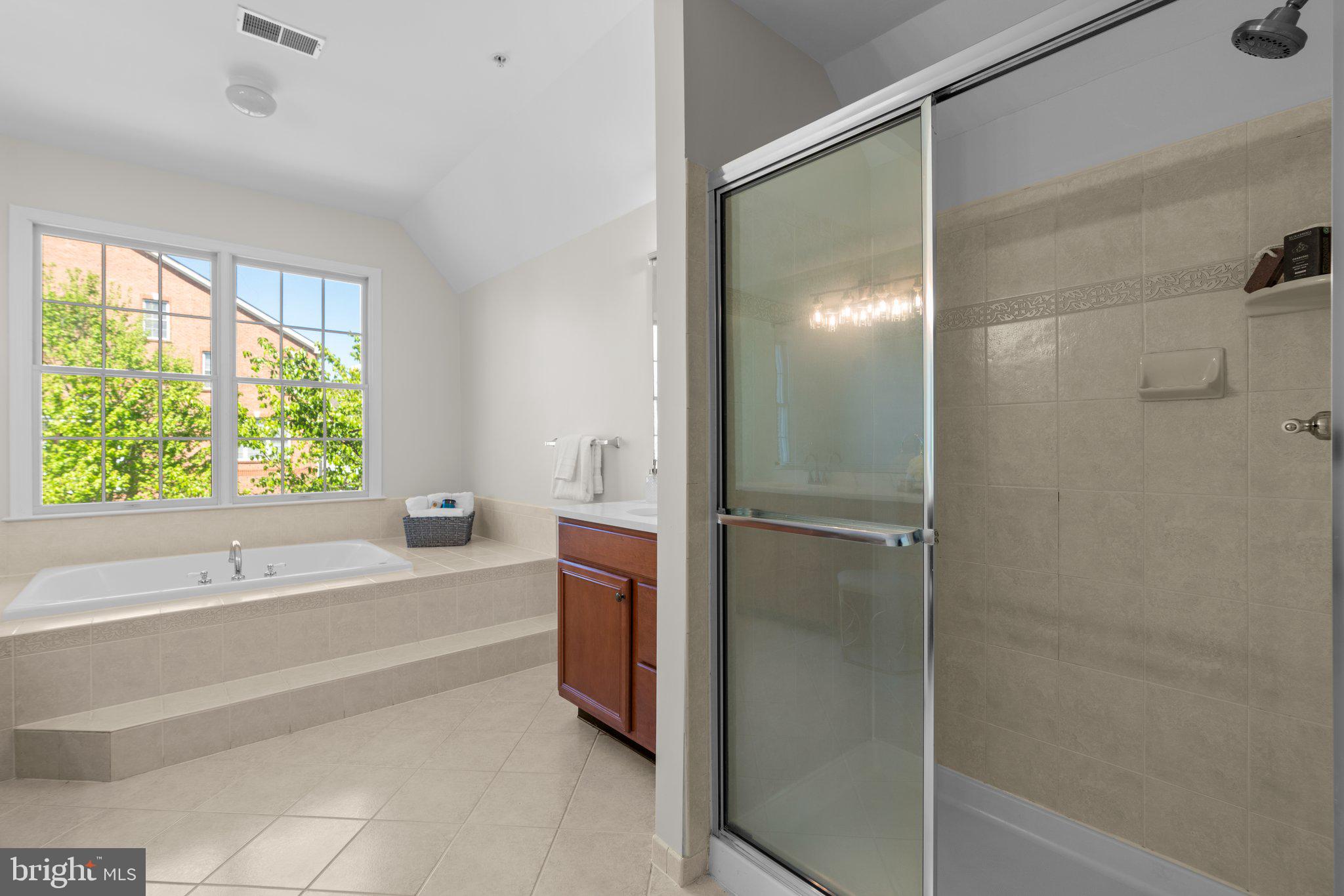 22104 Ginger Tree Way Clarksburg, MD 20871 - Photo 35 of 57 a spacious bathroom with a tub and a shower