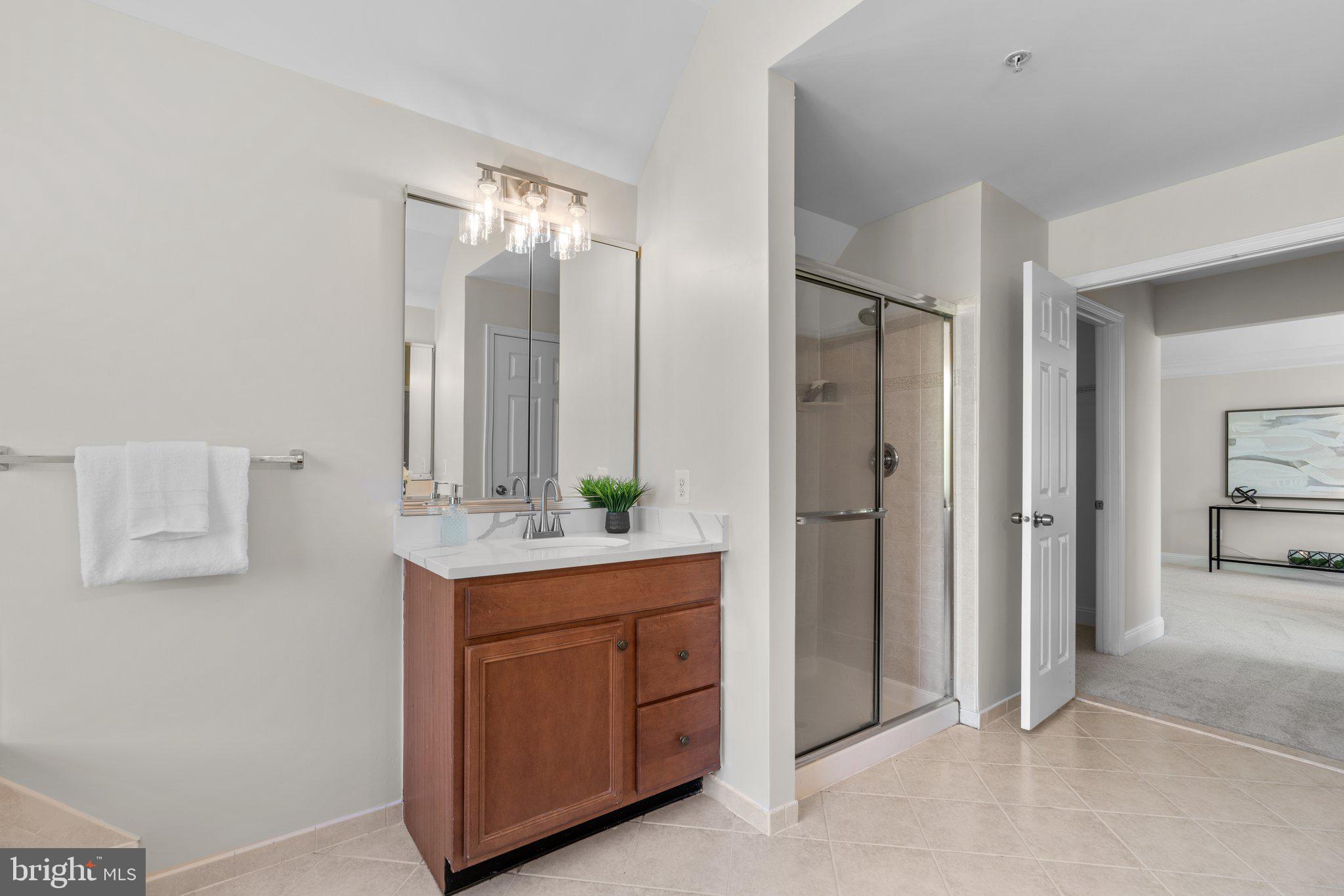 22104 Ginger Tree Way Clarksburg, MD 20871 - Photo 38 of 57 a room with a sink and a mirror