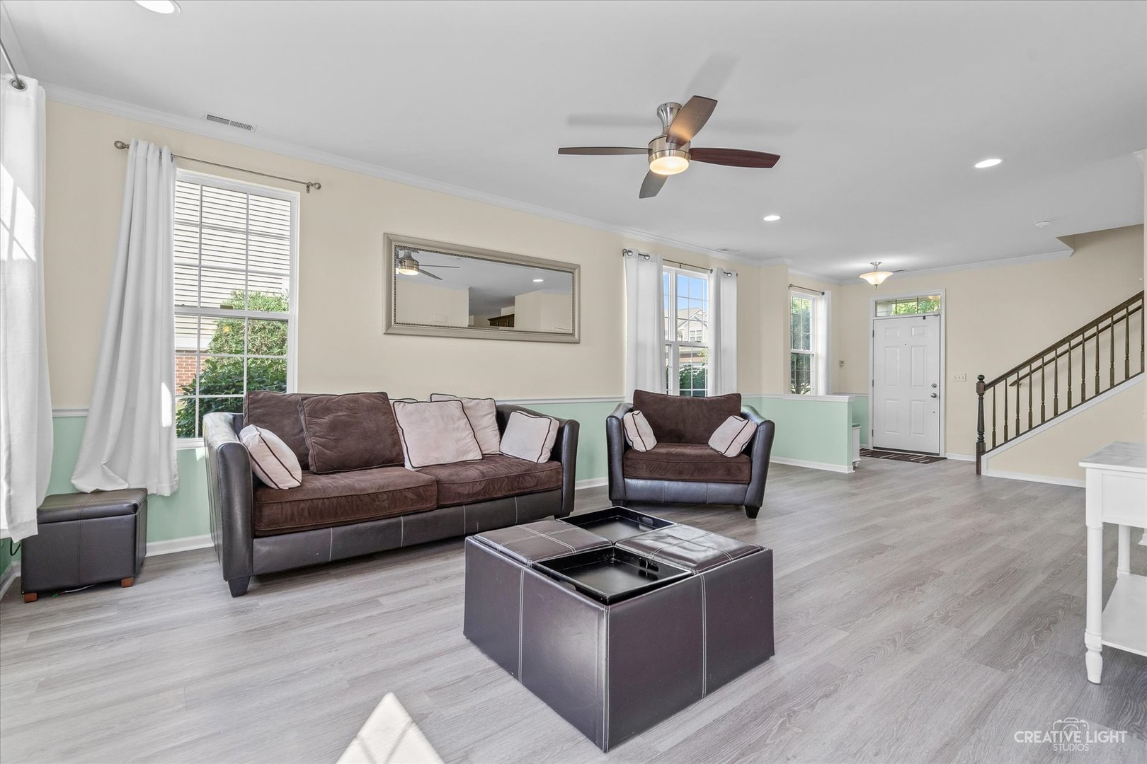 2824 Church Road Aurora, IL 60502 - Photo 5 of 20 a living room with furniture and a wooden floor
