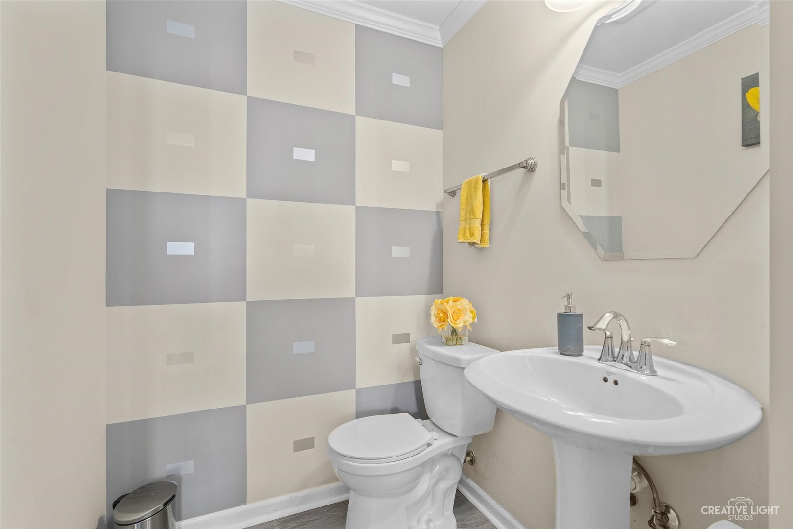 2824 Church Road Aurora, IL 60502 - Photo 10 of 20 a bathroom with a sink and mirror with toilet