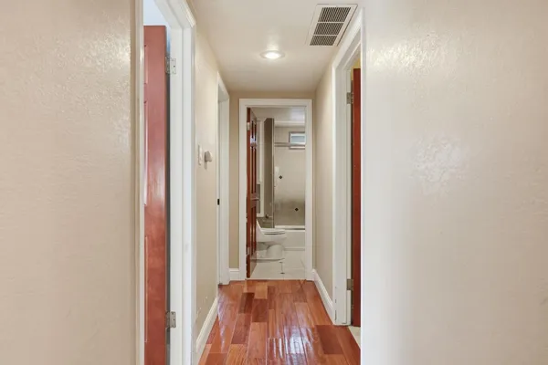 a view of an entryway with a rug