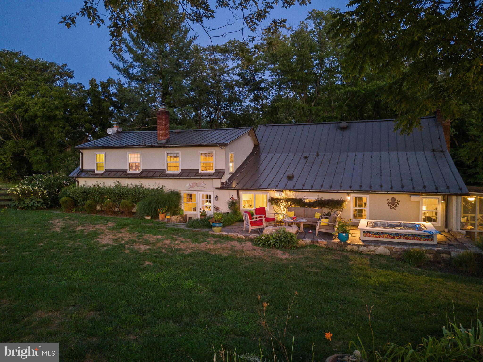 22780 Foxcroft Road Middleburg, VA 20117 - Photo 35 of 41 View of back of the house at night