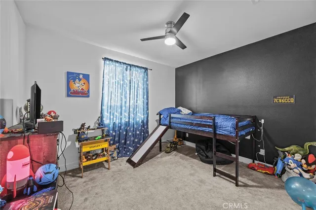 a room with gym equipment and a window