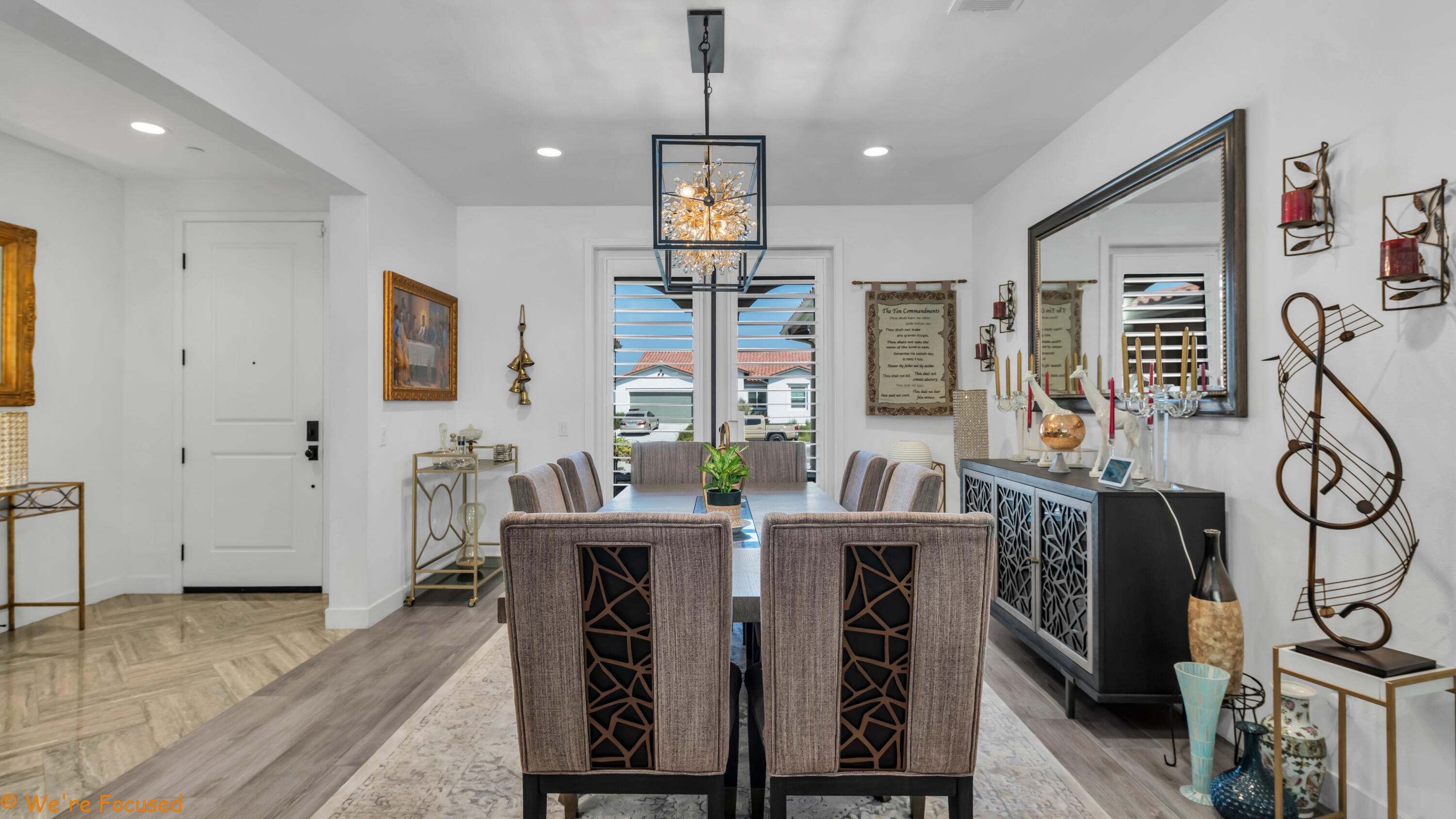 17126 Blue Lake Court Riverside, CA 92503 - Photo 19 of 75 a view of a dining room with furniture window and wooden floor
