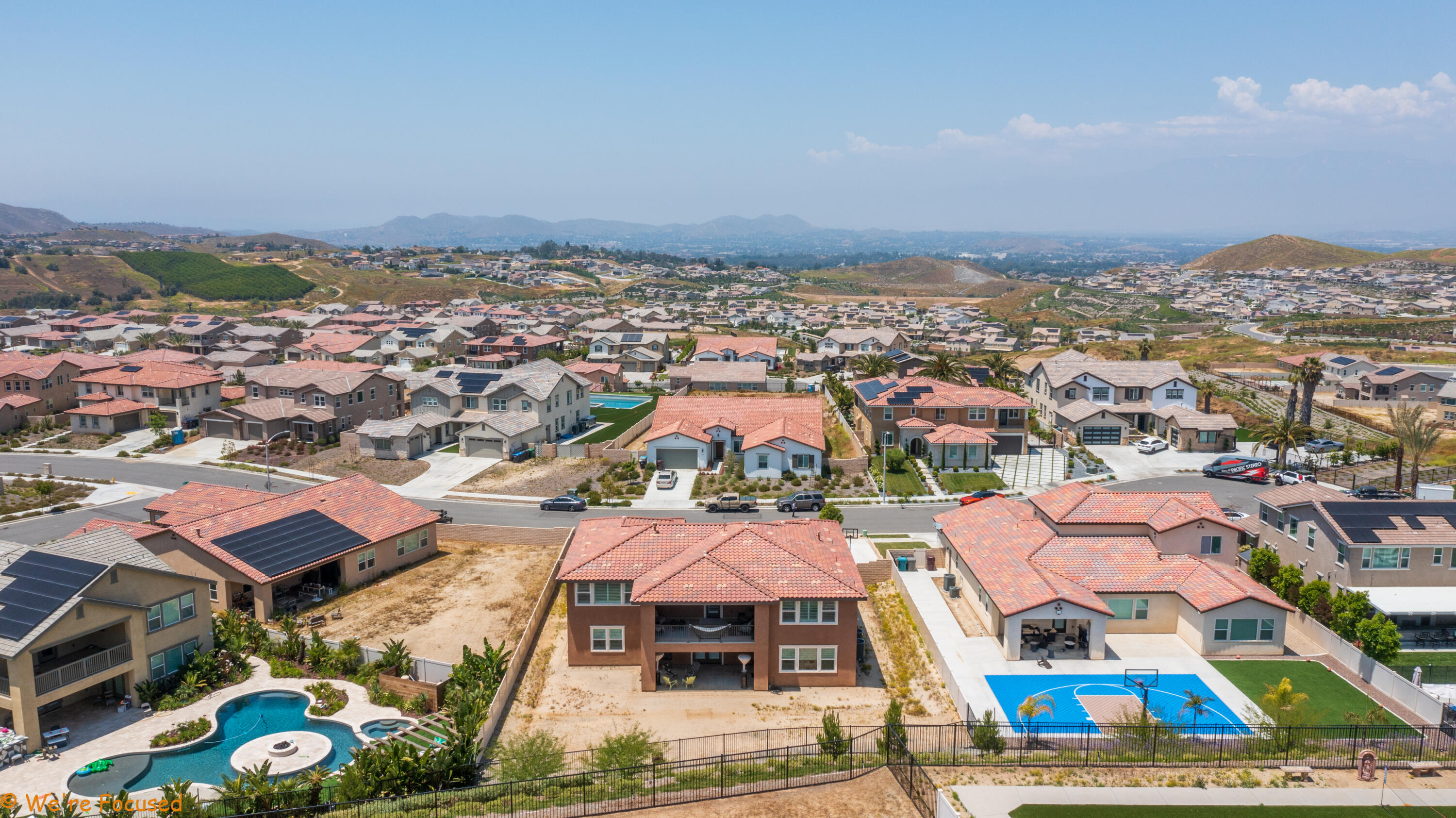 17126 Blue Lake Court Riverside, CA 92503 - Photo 70 of 75 an aerial view of residential houses with outdoor space