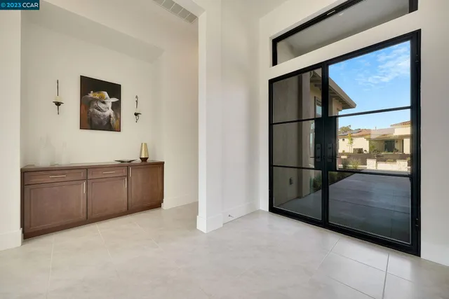 a view of a furniture in a room