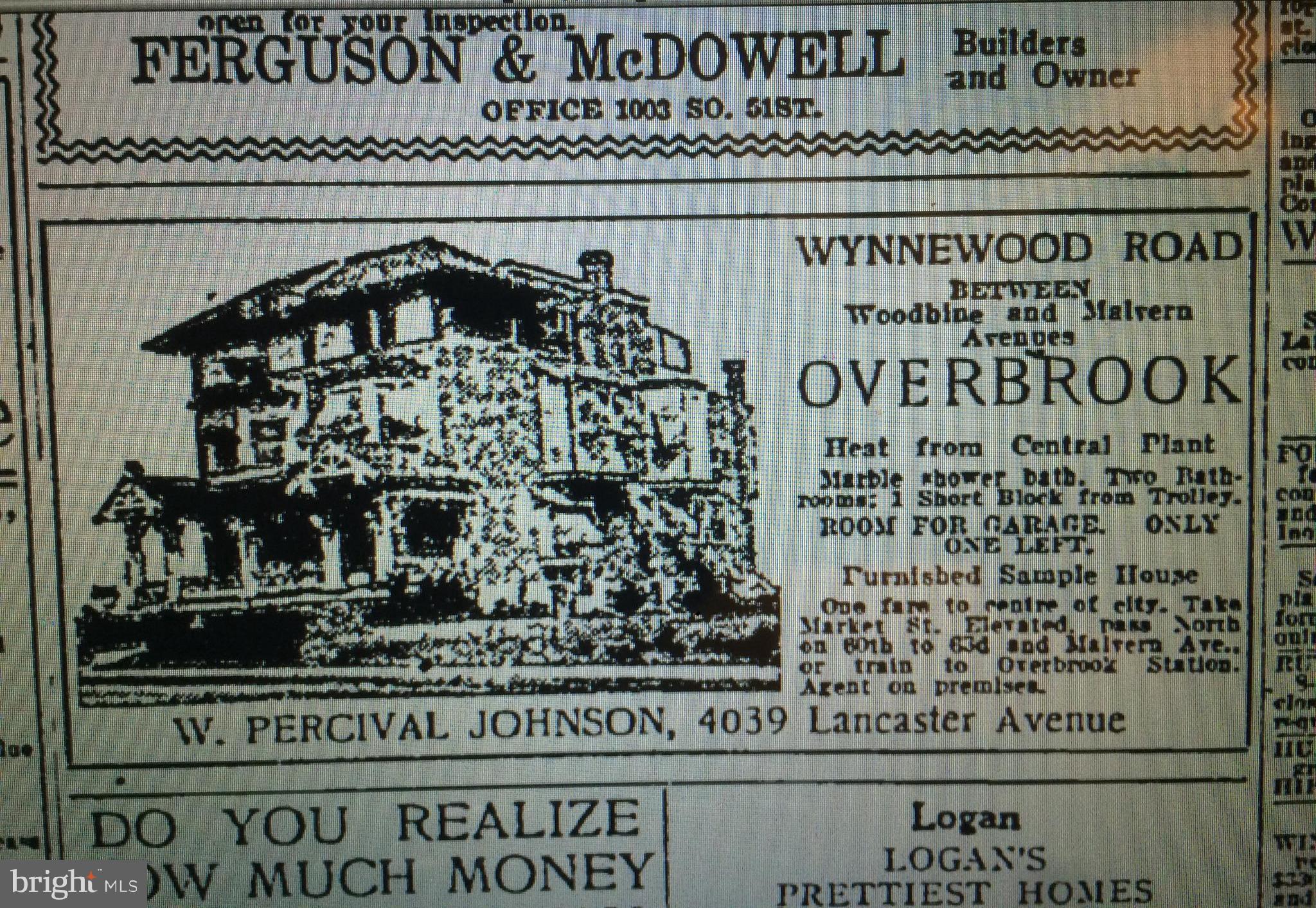 1911 Wynnewood Road Philadelphia, PA 19151 - Photo 27 of 29 Original newspaper ad