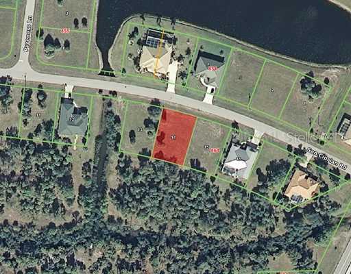 24287 San Ciprian Road Punta Gorda, FL 33955 - Photo 1 of 1 Aerial View - Plenty of privacy to the rear, noting too, adjoining lots 13 & 15 are also listed and available for sale under separate MLS numbers