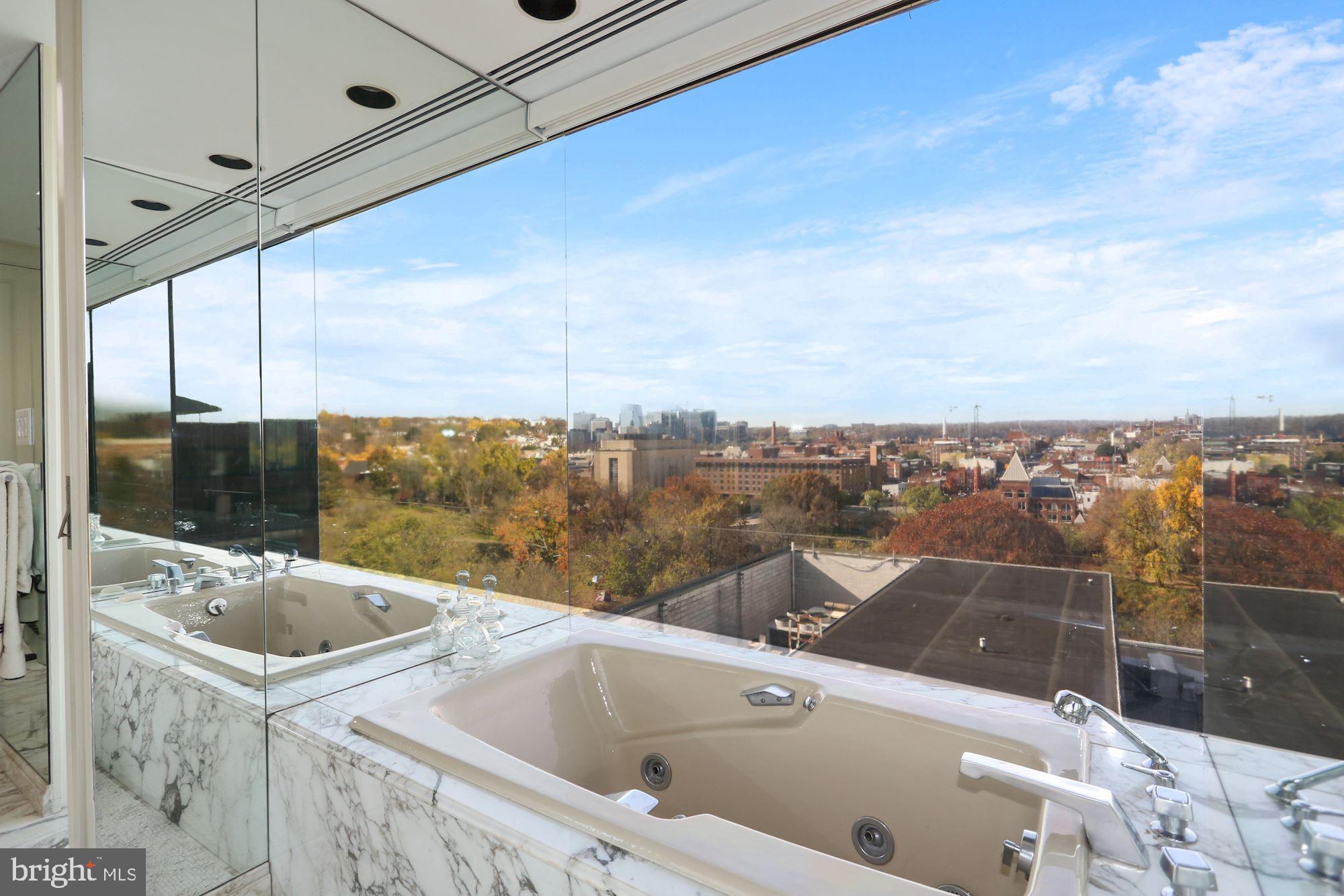 2501 M Street Northwest, Unit 717 Washington, DC 20037 - Photo 18 of 34 Jaccuzi Tub With Breathtaking Views