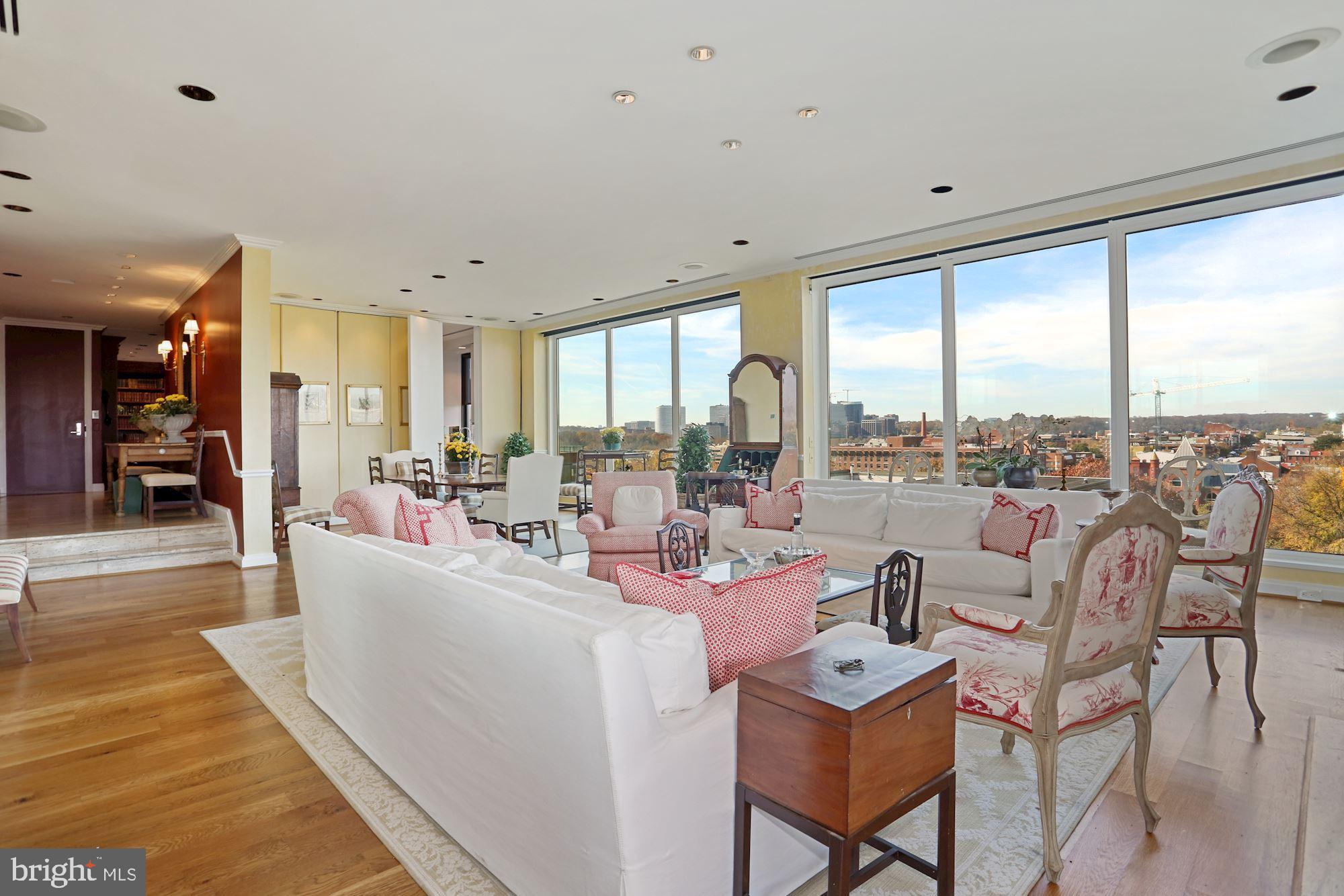 2501 M Street Northwest, Unit 717 Washington, DC 20037 - Photo 4 of 34 Living Room With Sweeping Views