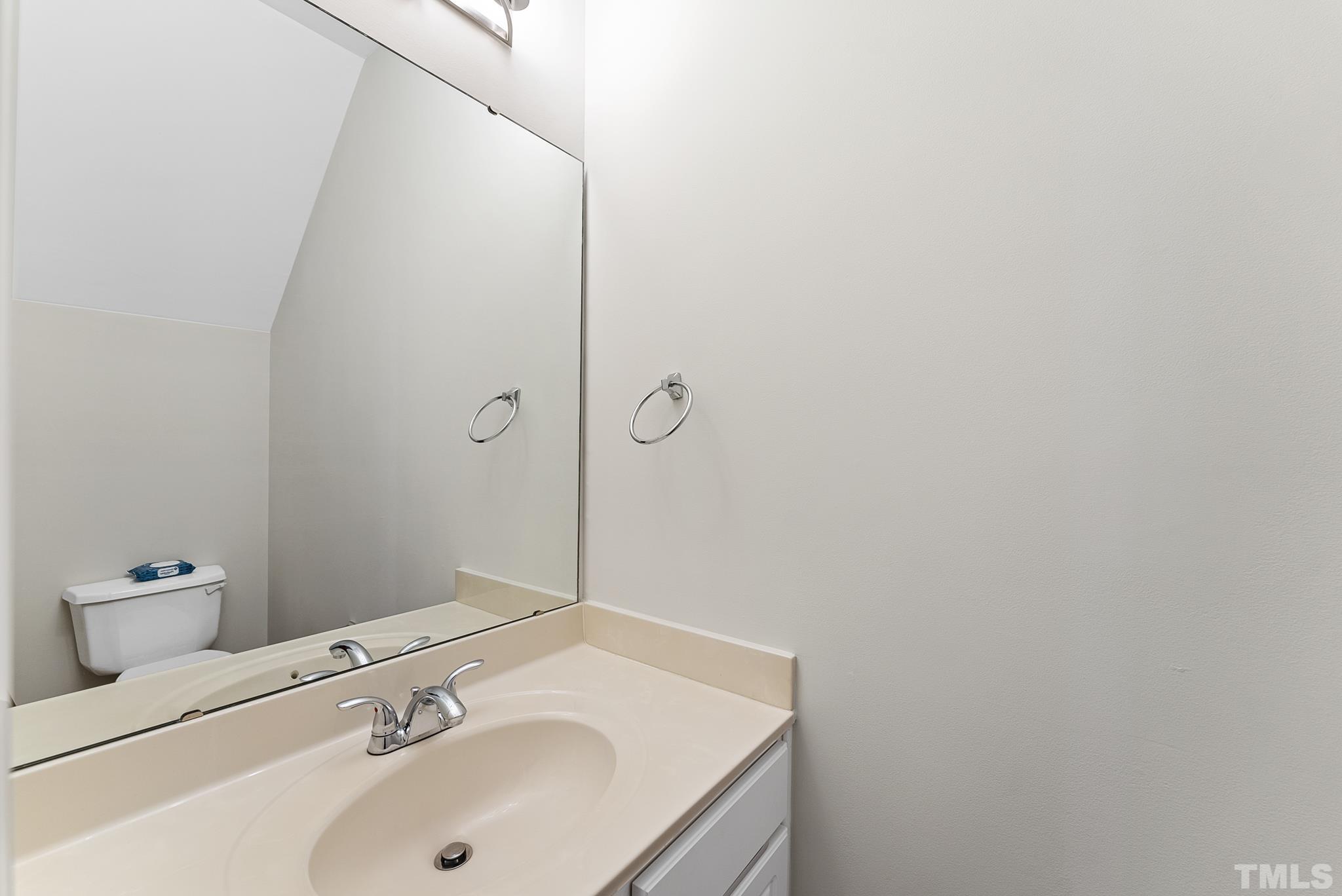 8706 Leeds Forest Lane Raleigh, NC 27615 - Photo 20 of 22 a bathroom with a sink and a mirror