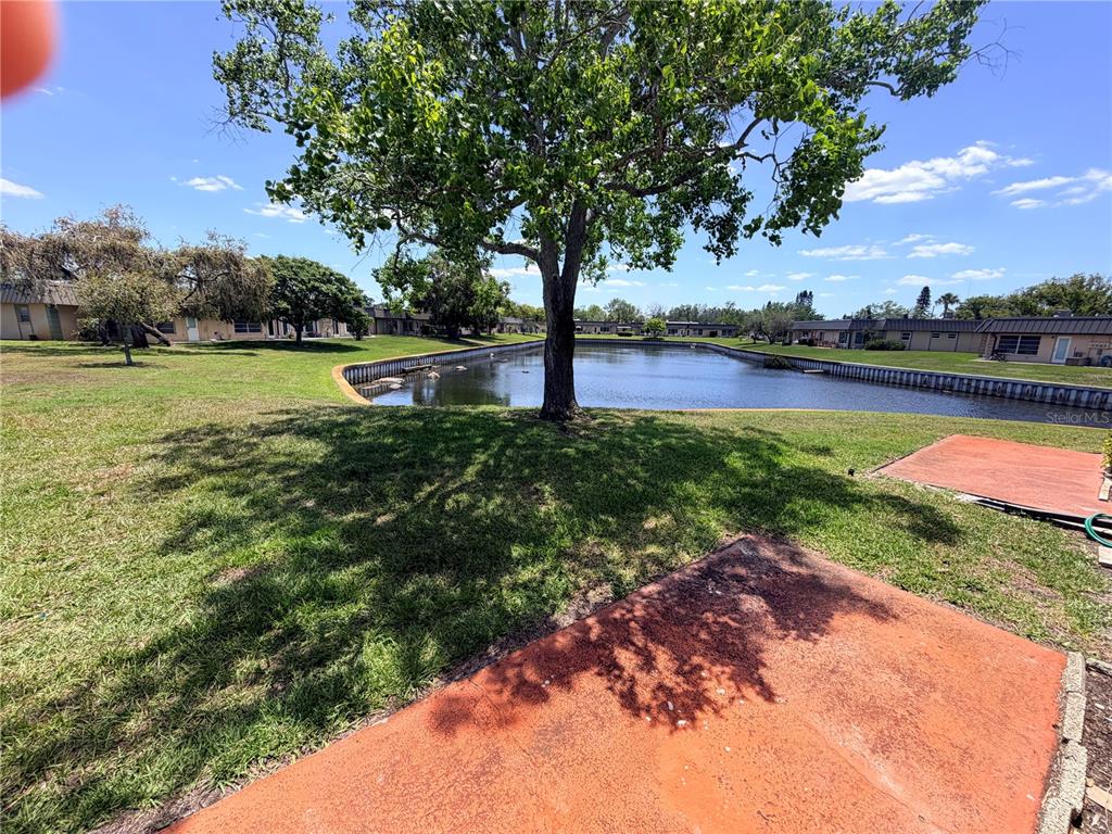 4446 Rustic Drive, Unit E New Port Richey, FL 34652 - Photo 12 of 12 a view of a lake with a yard