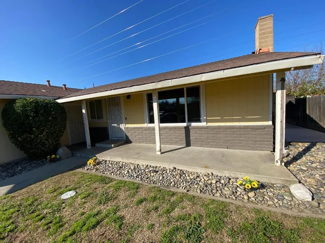 a front view of a house