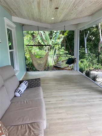 a view of a garden with plants