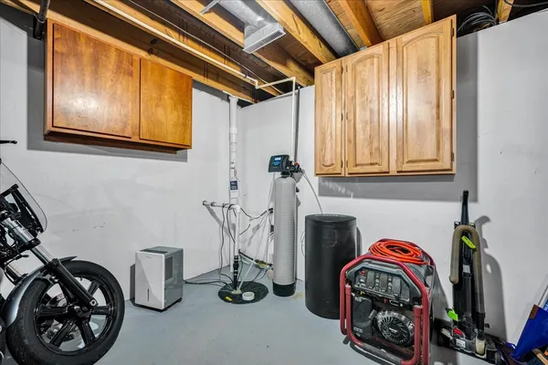 a view of storage and utility room with stuff