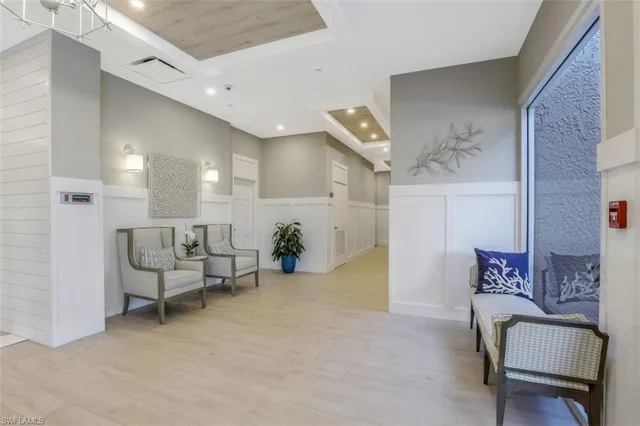 a living room with furniture and a couch