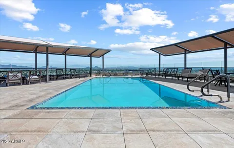 a view of a building with a garden