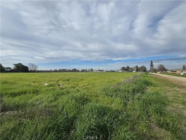 a view of a big yard next to a house