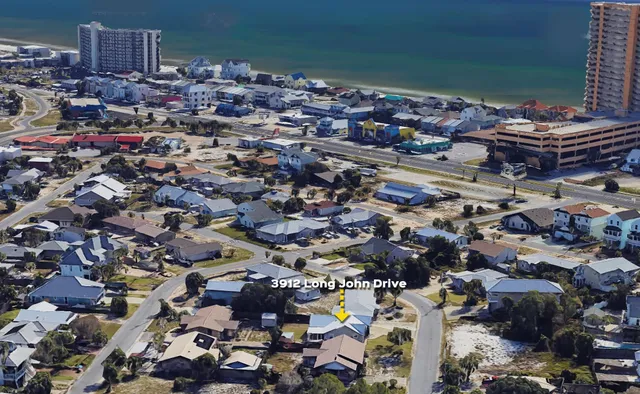 an aerial view of a city
