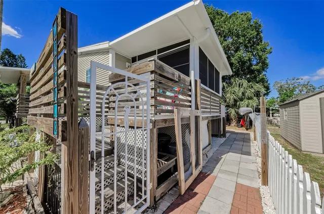 a view of a lake from a yard