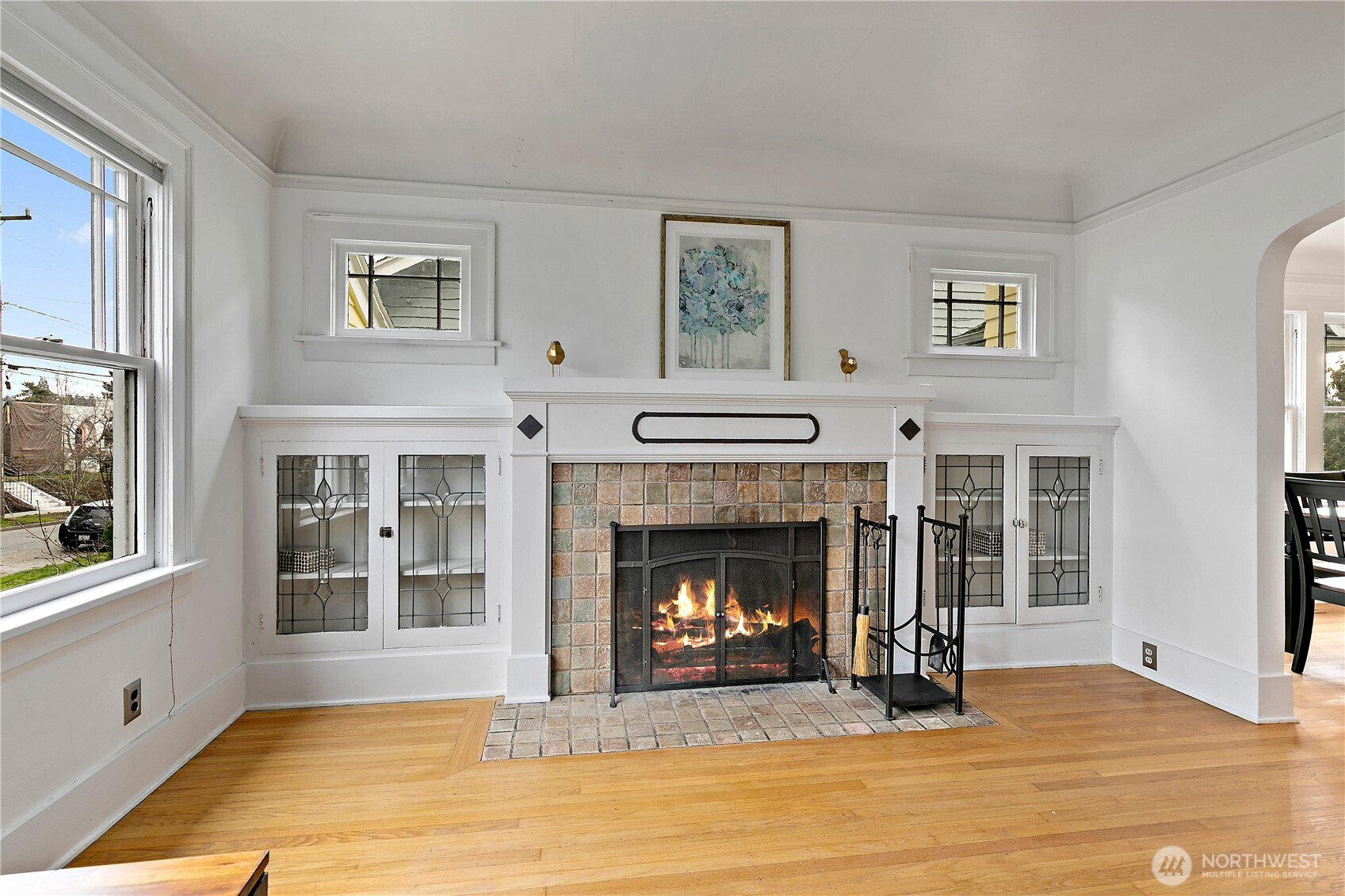 1125 North 77th Street Seattle, WA 98103 - Photo 6 of 38 a living room with furniture and a fireplace