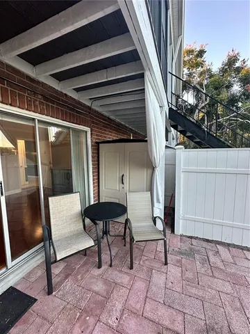 a view of an outdoor space with seating area