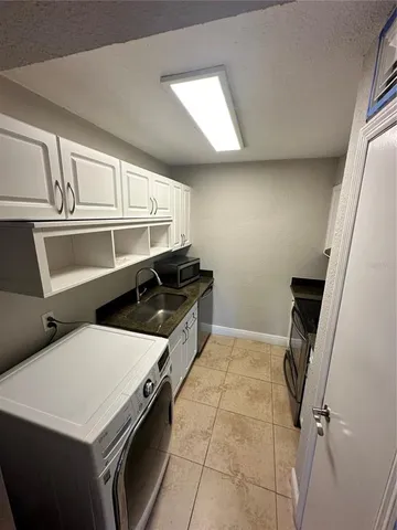 a kitchen that has a sink and a stove