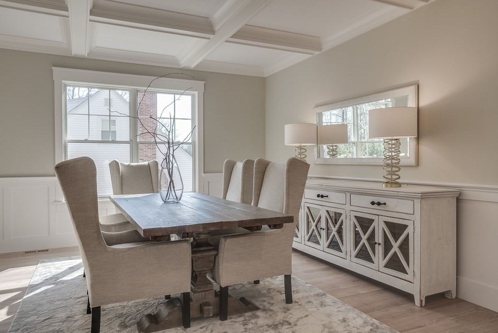 24 Damon Road Needham, MA 02494 - Photo 6 of 38 a view of a a dining room with furniture window and wooden floor