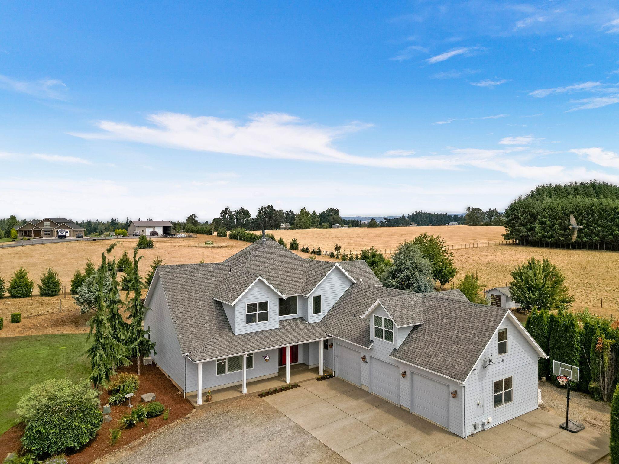 40893 Elk Ridge Lane Stayton, OR 97383 - Photo 1 of 49 Custom Craftsman on 5.89 acres with a grand pillared entrance.