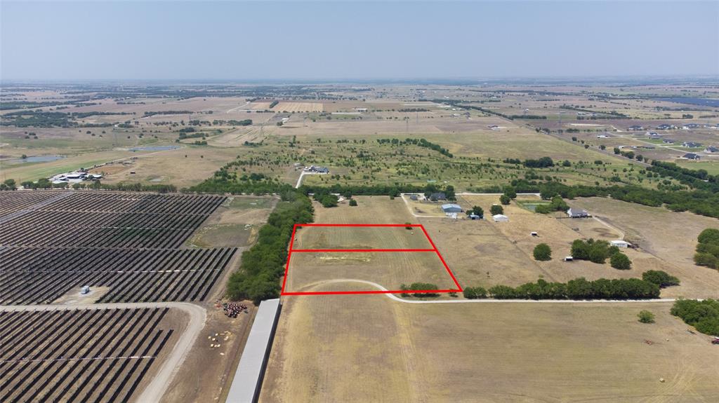 Tbd Tbd Stice Krum, TX 76249 - Photo 5 of 13 Overview of rural landscape with property parcel outlined and farmland
