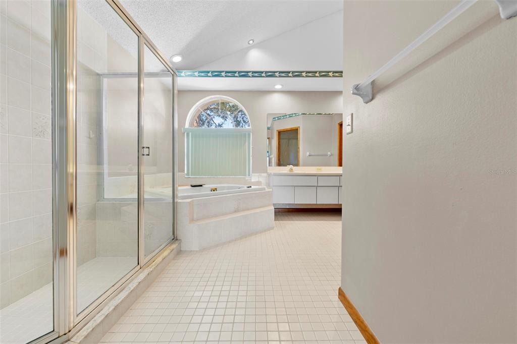 1446 Cornell Avenue Spring Hill, FL 34609 - Photo 20 of 39 a bathroom with a granite countertop sink mirror and bathtub