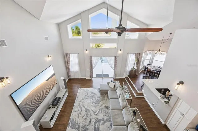 a living room with furniture and a view of living room
