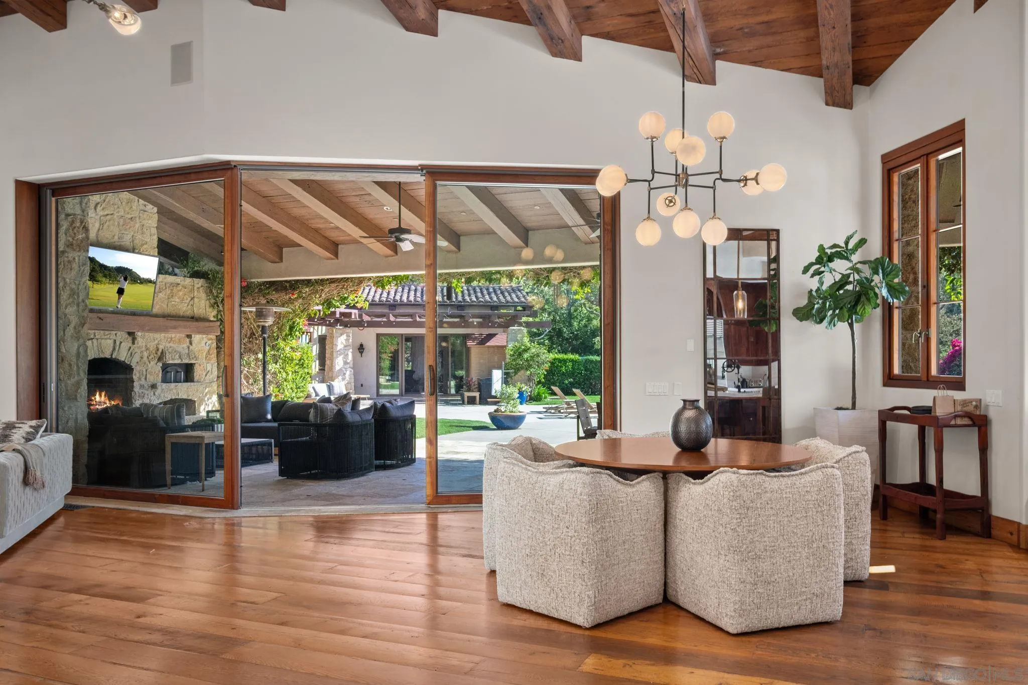 4505 La Noria Rancho Santa Fe, CA 92067 - Photo 9 of 28 Custom, Weiland windows and doors throughout. Glass wall in family room completely disappears into a pocket.