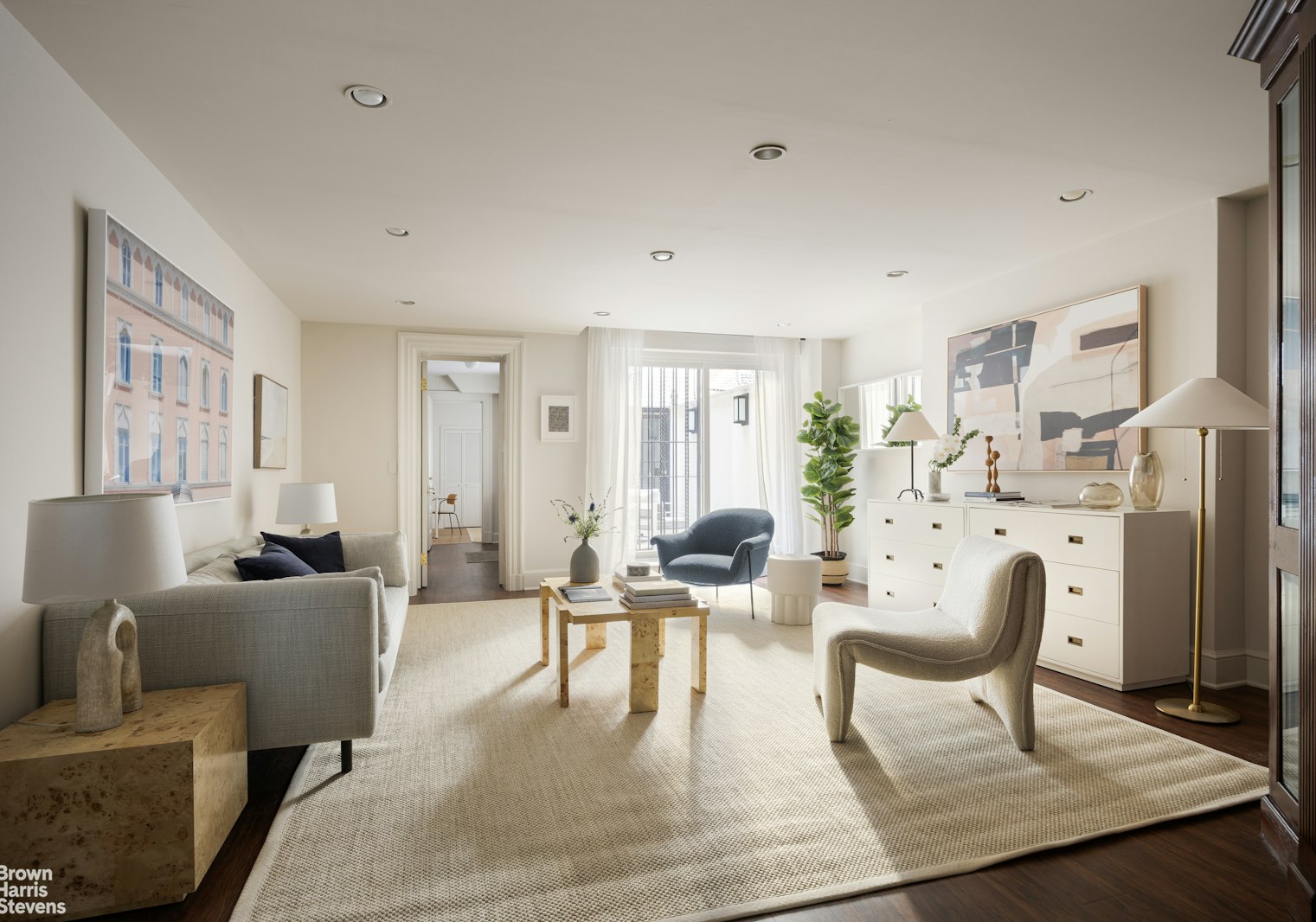 57 East 74th Street Manhattan, NY 10021 - Photo 42 of 60 a living room with furniture and wooden floor