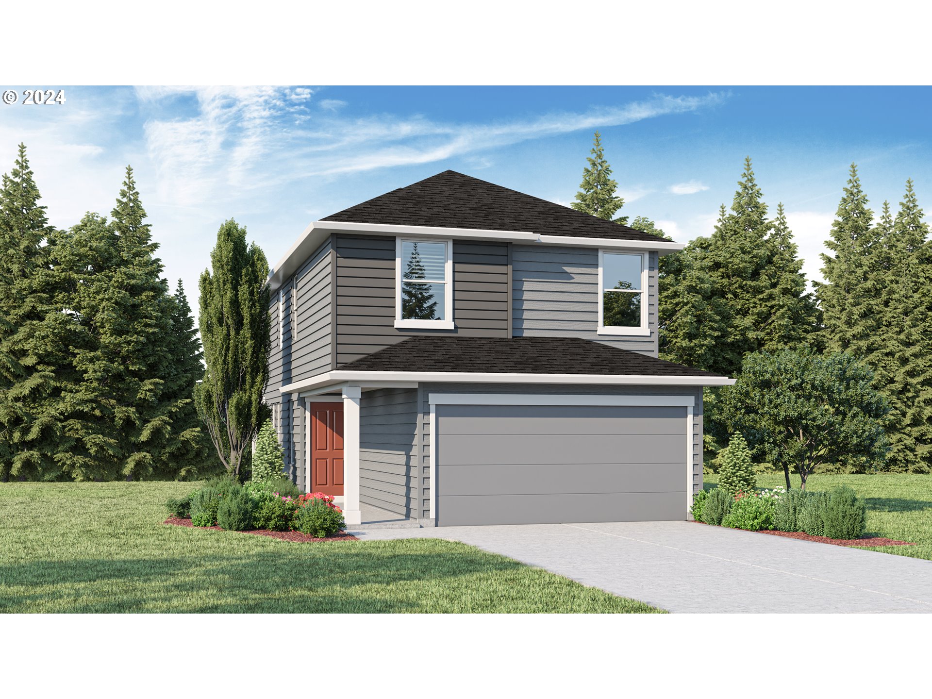 1002 Northwest 175th Way Ridgefield, WA 98642 - Photo 1 of 26 a front view of a house with a yard and garage