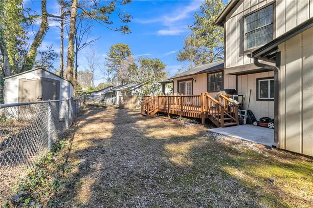 a view of a house with a patio