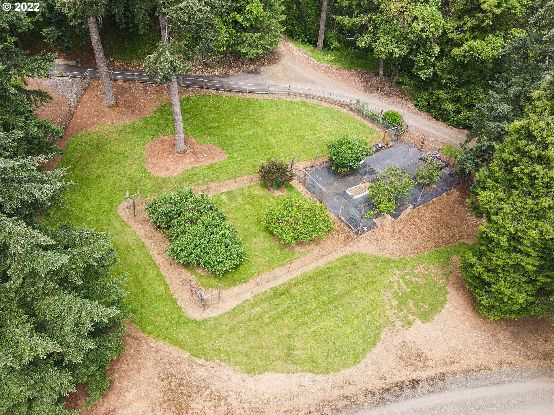 378 Racoon Road Oakland, OR 97462 - Photo 22 of 32 a view of a garden with a fountain