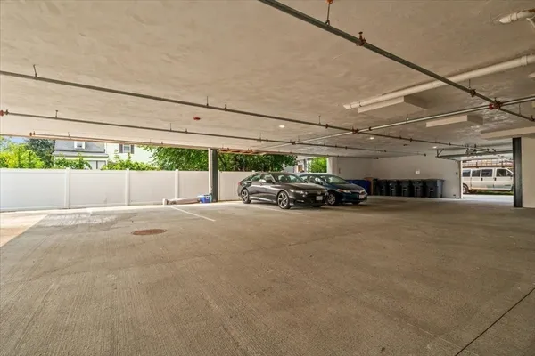 a view of parking space and parking