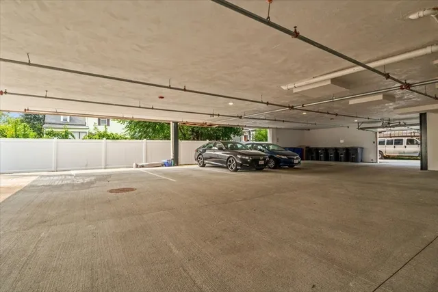 a view of parking space and parking