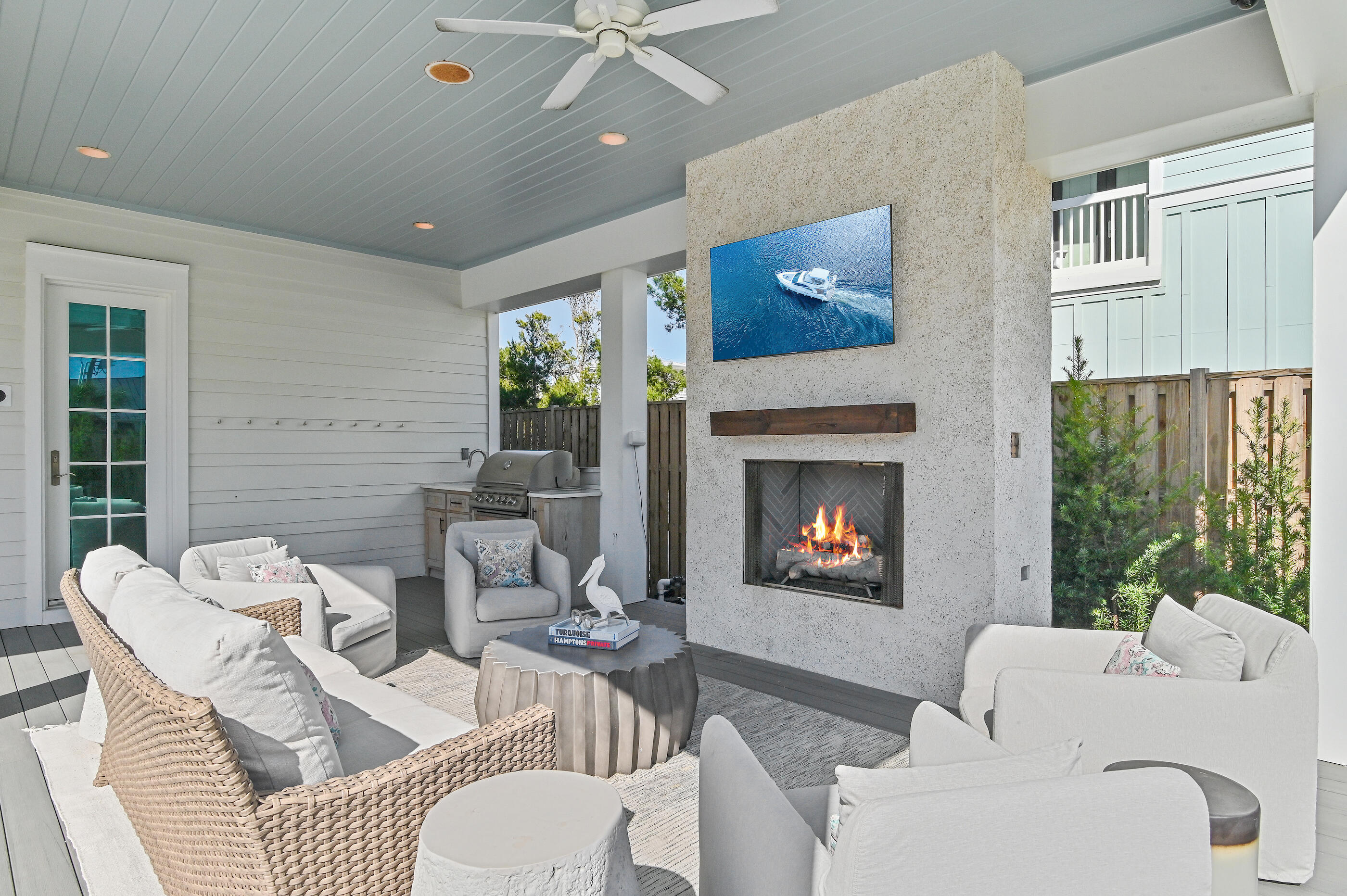 332 Eastern Lake Road Santa Rosa Beach, FL 32459 - Photo 8 of 134 Outdoor living kitchen/fire place